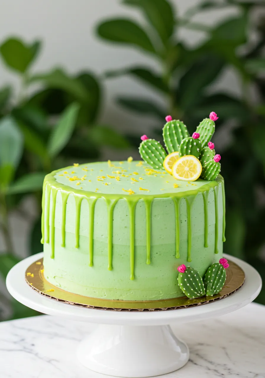 Cactus Lemon Drizzle Cake - tertiary view